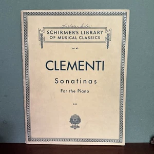 Clementi Sonatinas for the Piano Vol. 40-Schirmer's Library of Musical Classics - Picture 1 of 8