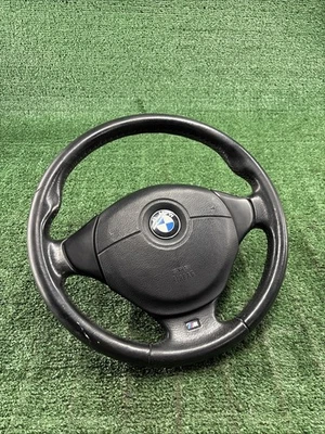 2000 BMW Z3 M ROADSTER E36 M CONJUNTO DE VOLANTE DRIVER COURO PRETO FABRICANTE DE EQUIPAMENTO ORIGINAL - Imagem 1 de 4