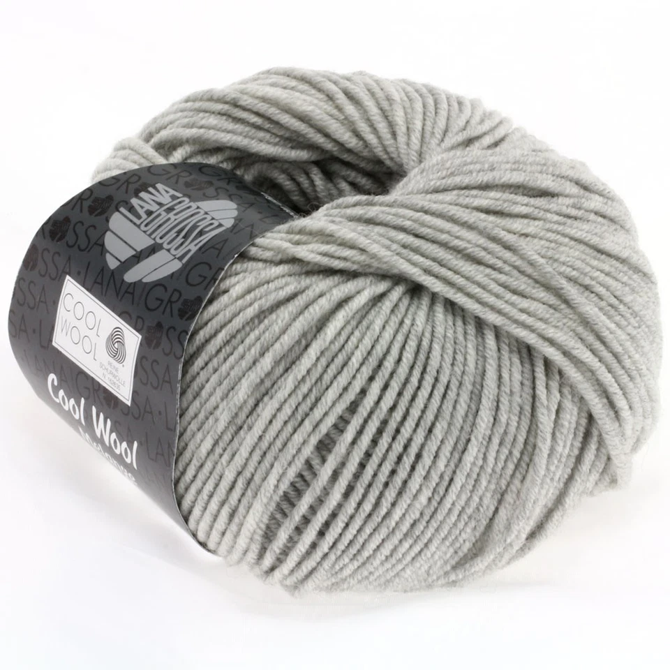 Wolle Kreativ! Lana Grossa - Cool Wool - Fb. 443 hellgrau meliert 50 g - Bild 1 von 1