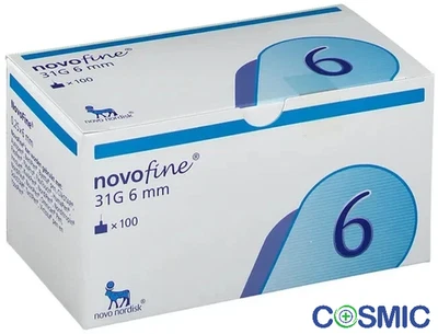 NOVO NORDISK Novofine 31g 6mm Pentips - 1 pack of 100