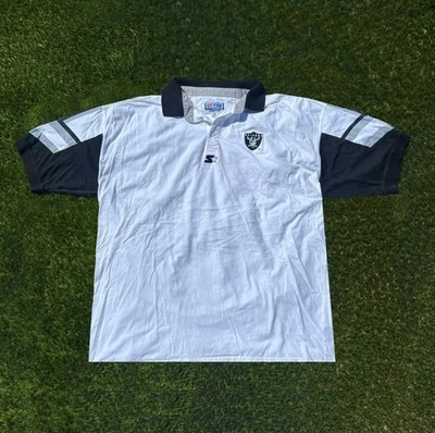 Camiseta polo vintage de los años 90 de Los Angeles Raiders NFL fútbol americano para hombre talla 2XL Foto 1 de 4