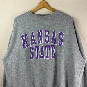 Vintage Kansas State Grey Baggy Men's XL Sweatshirt Sports College - Picture 1 of 6