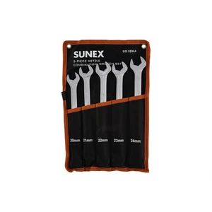 Sunex 9918MA Sunex 5 piece Metric Full Polished V-Groove Combination Wrench Set - Picture 1 of 1
