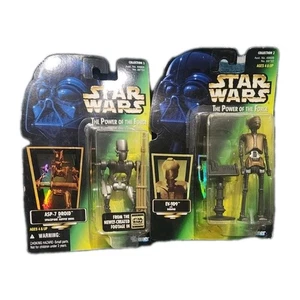 New Kenner Star Wars EV-9D9 W/ Data pad POTF Action Figure & NEW ASP-7 DROID - Picture 1 of 6