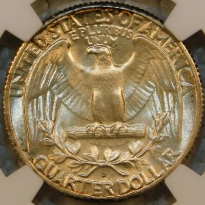 1935 S 25C Washington Quarter Certified NGC MS67+ Superb GEM CAC Sharp Silver - Image 1 of 4