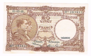 20 Frank/Franc type "1919" Nationale Reeks 01.09.1948 VAR Morin 28 UNC - Foto 1 di 2