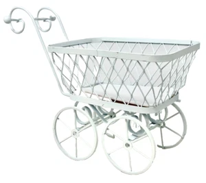 Puppenwagen/Buggy Metall von Determined Products Japan hat Auflage 7" T 9,5" L 4" W - Bild 1 von 4