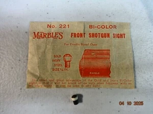 MARBLE"S BI-COLOR FRONT SHOTGUN SIGHT #221 5/32" FOR DOUBLE BARREL GUNS - Picture 1 of 2