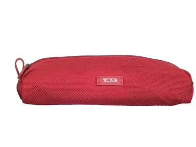 TUMI Red Ballistic Accent Zipper Accessory Cord Travel Pouch NEW NWOT - Image 1 of 3