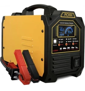 12V & 24V Car Battery Charger Heavy Duty, 0-15A Automatic Battery Maintainer - Picture 1 of 6