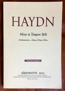 Joseph Haydn: Missa in Tempore Belli (Vocal Score arranged by Heinz Moehn) - Picture 1 of 1