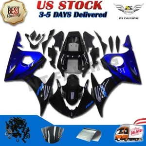 NT Injection Mold Fairing Fit for Yamaha YZF 03-05 R6&06-09 R6S Blue Black g044 - Picture 1 of 10