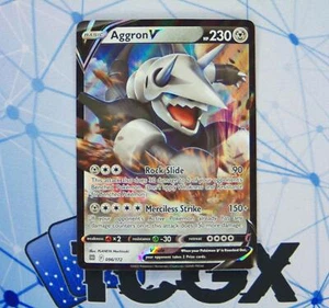 Pokemon - Aggron V - 096/172 - Brilliant Stars - Holo - Ultra Rare NM - Foto 1 di 1