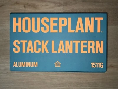RARE HOUSEPLANT Stack Leather-Trimmed Aluminium Lantern+Ashtray Combo New In Box - Image 1 of 3