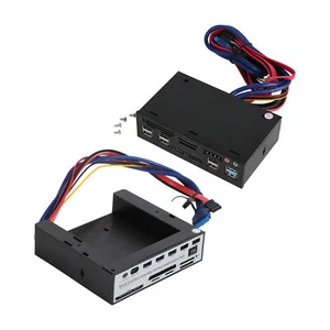 USB3.0 5.25 inch Front Panel Expansionshub 5-in-1 Multifunctional Card Reader A - Afbeelding 1 van 13