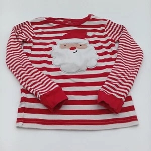 Just One You Pajama Shirt Youth Size 10 Multicolor Santa Embroidered Holiday Tee - Picture 1 of 6