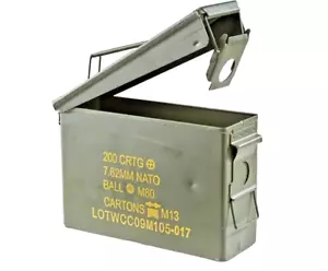 30 CAL Ammo Box Ex Army Steel Ammunition Box Fully Sealed Airtight - Picture 1 of 3
