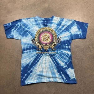 Vintage Robert Plant Symmetria Band Shirt Mens Blue Preowned Tie Dye Streetwear - Picture 1 of 5