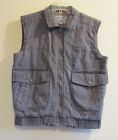 WOODLAND Quilted Hunting Vest Men Size Small Brown Fishing Hiking Snap Pockets