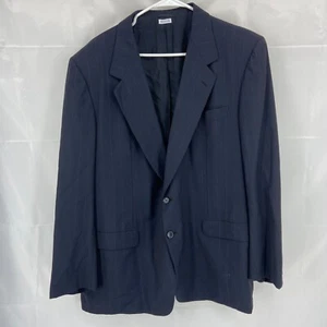 Brioni Men 56 US 46 Suit Jacket 2 Button Blazer Sport Coat Blue Striped Career - Picture 1 of 12