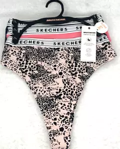Skechers Women's Thong Underwear X-Large 3-Pair Cotton Blend Leopard Print - Picture 1 of 10