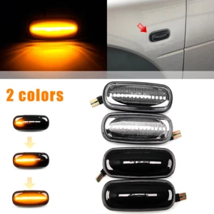 2x Dynamic LED Side Marker Indicator Light For Land Rover Discovery 2 Defender - Picture 1 of 9