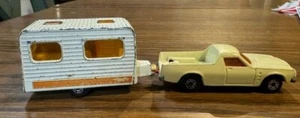 Lesney 1977 MATCHBOX Superfast - White Holden Pick-Up No 60 - w/ Caravan trailer - Picture 1 of 2