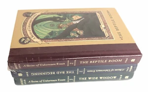 A Series of Unfortunate Events Lemony Snicket 1 - 3 Volumes HC -NEW! - Imagen 1 de 2