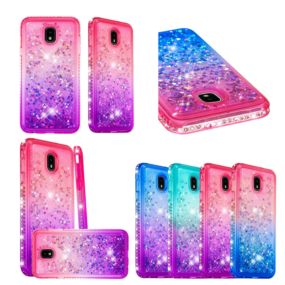 Funda de teléfono para Samsung Galaxy J3/J7/A10e/A9/S10/Note 10 brillo líquido arena movediza Foto 1 de 1