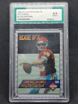 Collectors Edge FX #2 1994 Joe Montana graduado 9,5 Chiefs 49ers Foto 1 de 2