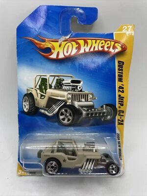 2009 Hot Wheels New Models Custom ‘42 Jeep CJ-2A #27 Card Issues - Image 1 of 4
