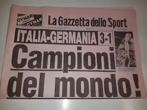 GAZZETTA DELLO SPORT 12-7-1982 ITALY WORLD CHAMPION ITALY-GERMANY 3-1 - Picture 1 of 2