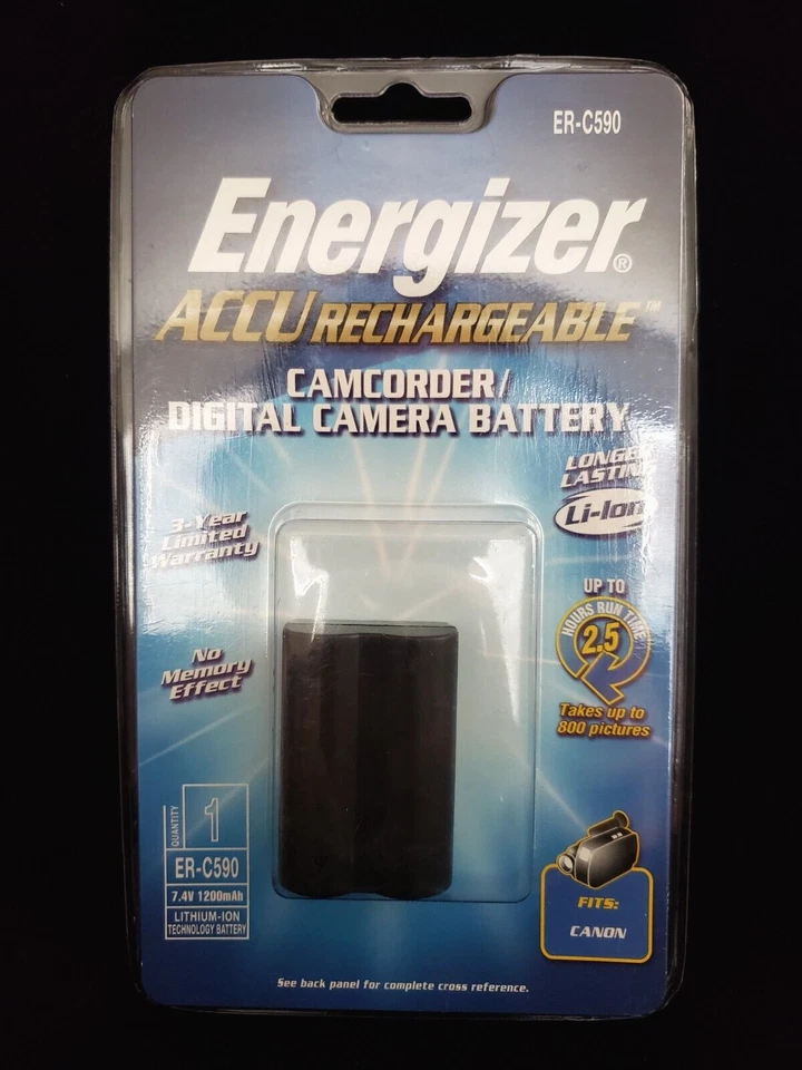 Energizer ER-C590 Recargable Se Adapta a CANON Videocámara Cámara Digital Batería Nuevo de Lote Antiguo Foto 1 de 1
