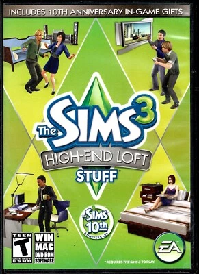 Sims 3 High-End Loft Stuff Windows/Mac Used Cd Rom Has NO Scratches Nice Manual - Image 1 of 3