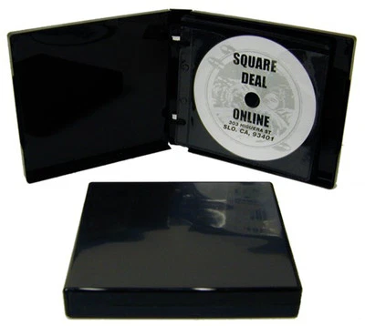 (1) Black 12 Disc Capacity CD DVD Album Book Storage Wallet Case 24mm CDBR2412BK - Image 1 of 2