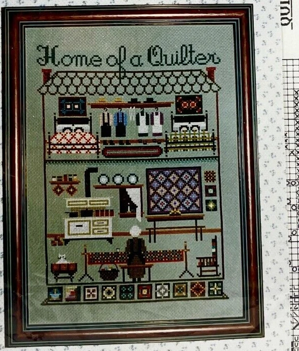 1990 Told In A Garden Home Of A Quilter Counted Cross Stitch Pattern TG-17 - Image 1 of 2