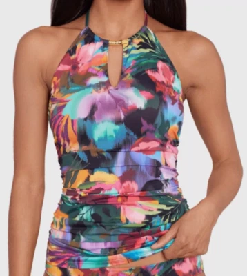 Tankini halter de cuello alto para mujer Lauren Ralph Lauren talla 12 nuevo Foto 1 de 4