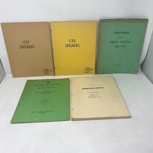 1787 & 1789 Ephemeris (both from 1947), Ephemeris of Comets & 2 OTHER ASTROLOGY - Imagen 1 de 23