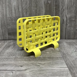 Vintage MCM Cols Plastic Products Inc. Napkin Holder Yellow Made In USA RARE HTF - Picture 1 of 15