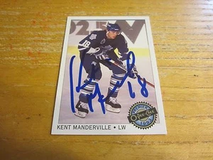 Kent Manderville Autographed Signed 1992-93 OPC Premier #23 Card Maple Leafs - Picture 1 of 3