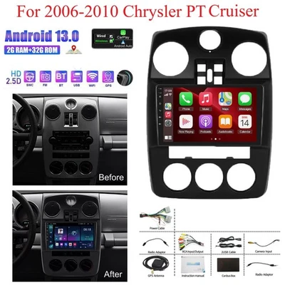 Для Chrysler PT Cruiser 2006-2010 Android CarPlay автомобиля стерео радио GPS навигатор + камера - Изображение 1 из 4