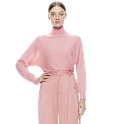 Suéter Dolman Alice + Olivia Dia Lana Merino Rosa Recortado Excelente Talla XS Foto 1 de 4