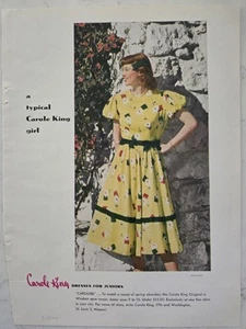1948 Womens Carole King Carousel Dresses For Juniors Vintage fashion ad - Picture 1 of 1
