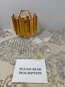 FRIXCHUR Gold Crystal Wall Lights 3 Tiers Crystal Wall Sconces Lights Bedside Wa - Picture 1 of 11