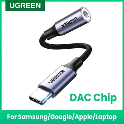 UGREEN Adattatore USB-C a Jack 3.5mm cuffie con chip DAC – Audio Hi-Res, AUX - Immagine 1 di 4