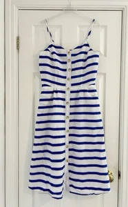Joules Blue Stripped Lined Dress Size 12 New Without Tags - Picture 1 of 5