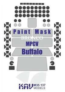 1/35 Paint Mask for Buffalo MPCV (Bronco) - Picture 1 of 1