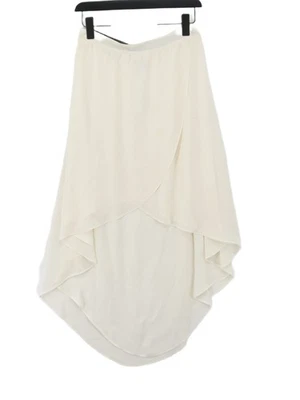 Warehouse Women's Maxi Skirt UK 10 Cream 100% Polyester Long Maxi - Image 1 of 4