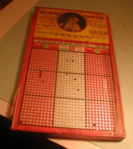 Barras de caramelo Punch Board To Win de los años 30 - Imagen 1 de 2