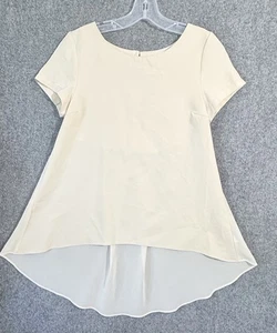 Altar’s State Top Bluse Beige Gr. M Chiffon Kurzarm - Bild 1 von 7